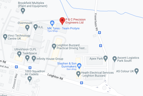 A screenshot of the location of P and C Precision Engineers Ltd on Google Maps